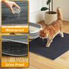 [Waterproof Cat Litter Mat] Odor Control, Waterproof Cat Litter Mat | Beautiful Honeycomb Cat Litter Box Catcher Pad, Double Layer, Urine Waterproof