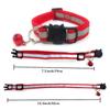 Reflective Safety Cat Pet Dog Kitten Collar Quick Release Bell Hi Vis Adjustable