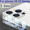 5-1 Комплектов Стекло для Объектива Камеры Для iPhone 16 15 Pro Max 15 Plus Защитная Пленка для Экрана Объектива Камеры Закаленное Стекло Для iPhone 16Pro Max