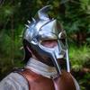 Roman Ruthless Gladiator Leader Helmet - 20 Gauge Steel Replica Medieval Costume Reproduction