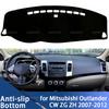 Для Mitsubishi Outlander CW ZG ZH 2007 2008 2009-2012 Чехол на приборную панель автомобиля Защитная накладка Коврик для платформы приборов Ковер