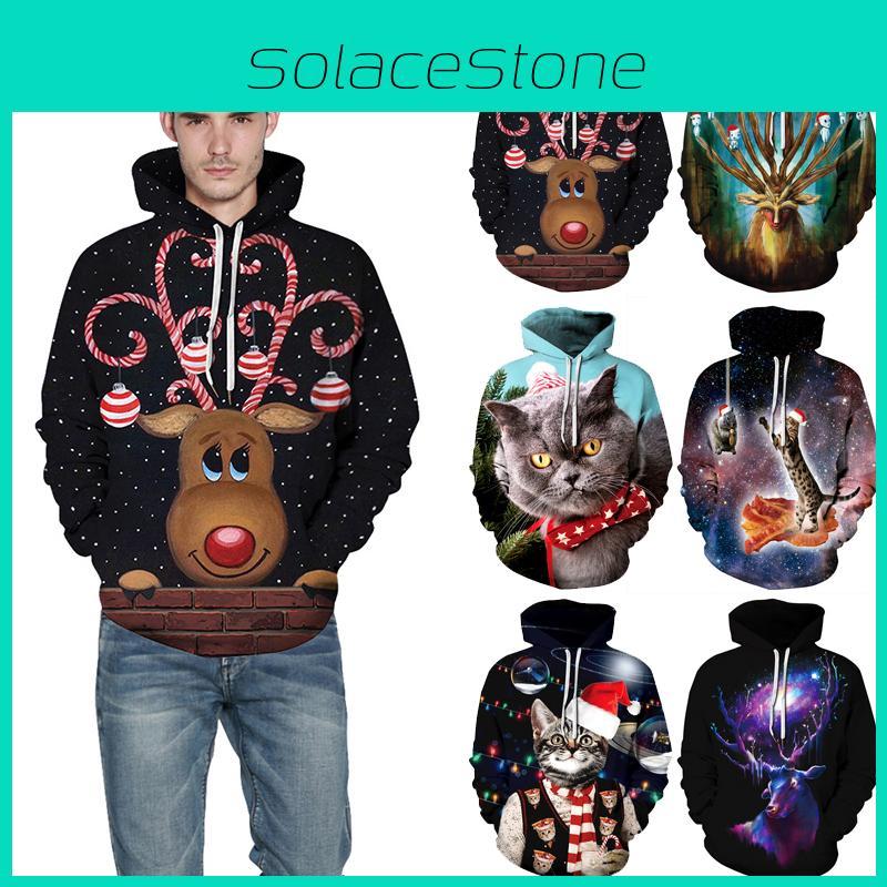 Unisex Christmas 3d Graphic Print Hoodie Sweatshirt With Soft And Comfortable Material