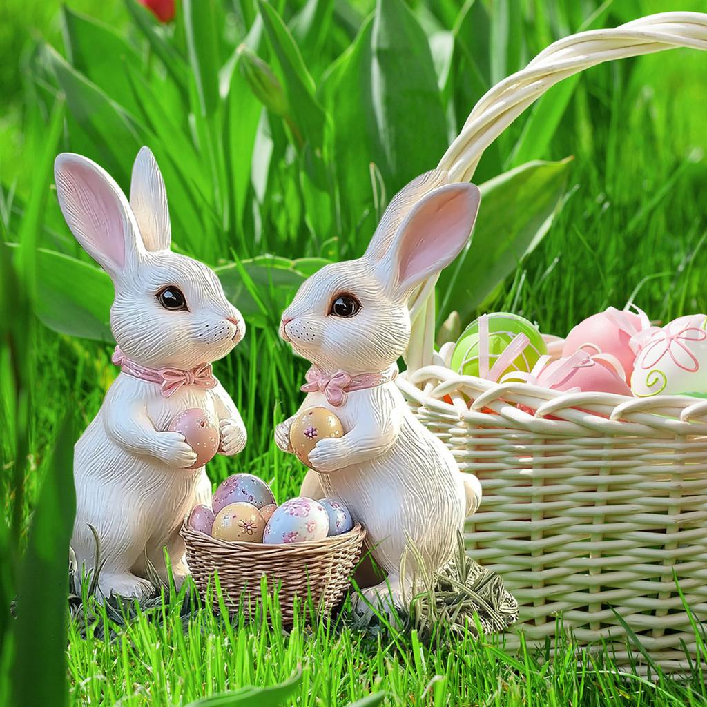 Пасхальный кролик садовый колышек акриловый кролик знак реалистичная фигурка животного подходит для наружного украшения и цветников