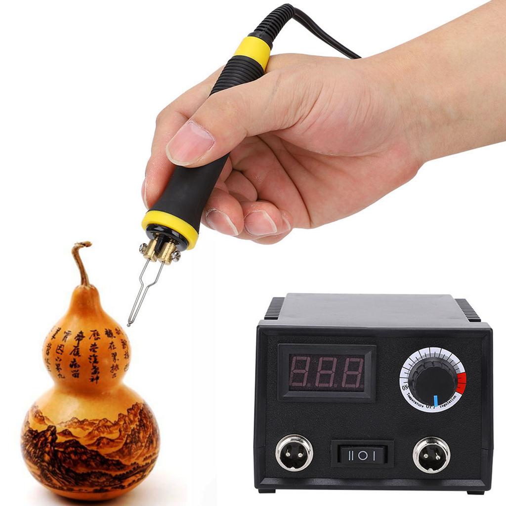 Digital Pyrography Machine Adjustable Temperature Heating Solder Wooden Craft Tool with HolderAU