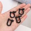 4 Styles Shackle Fob Bracelet Buckle Key Ring Keychain Hook D Bow Staples Solid Carabiner