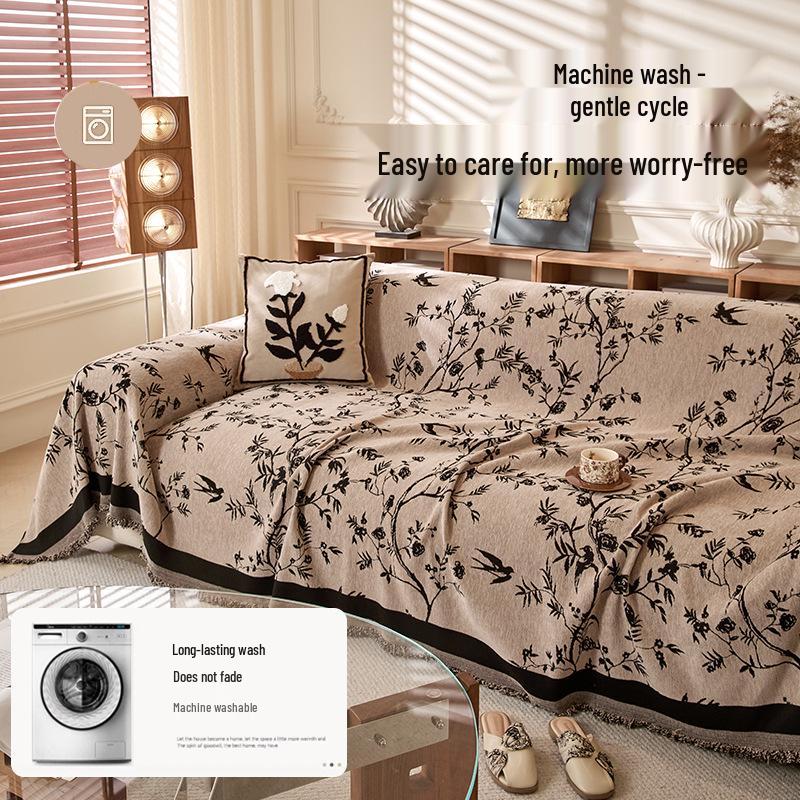 Французский Ретро Чехол на диван из шенилла - Универсальная защита от царапин кошек для четырех сезонов