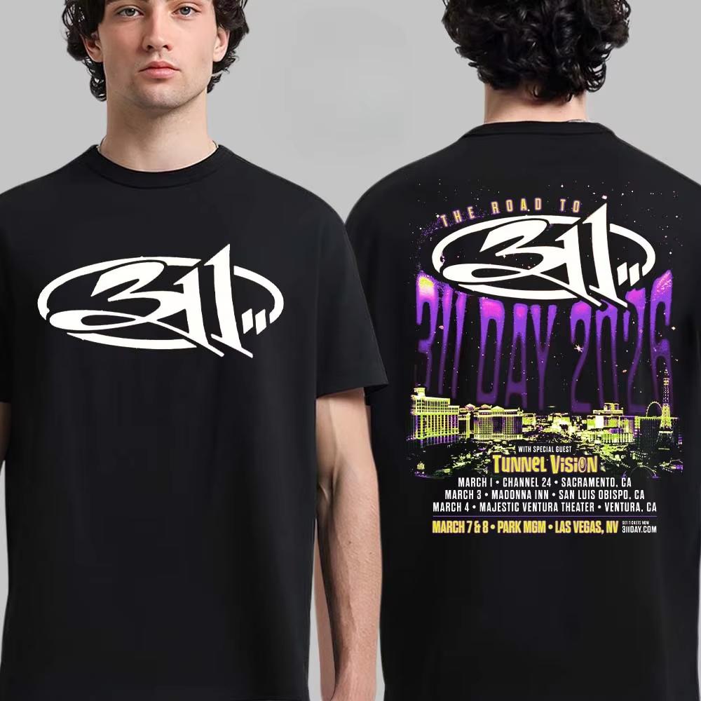 311 Day 2026 Las Vegas Night Two March 8 Concert Graphic Tee Retro Rock Streetwear Casual Unisex