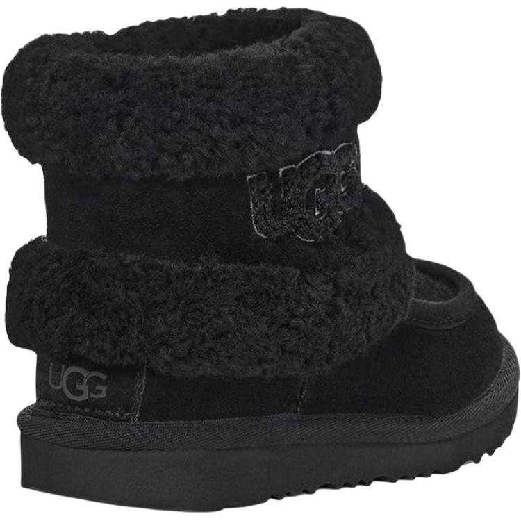 UGG Мини пушистые удобные мягкие нескользящие прочные детские ботинки Детские ботинки Черные 1143701K-BLK