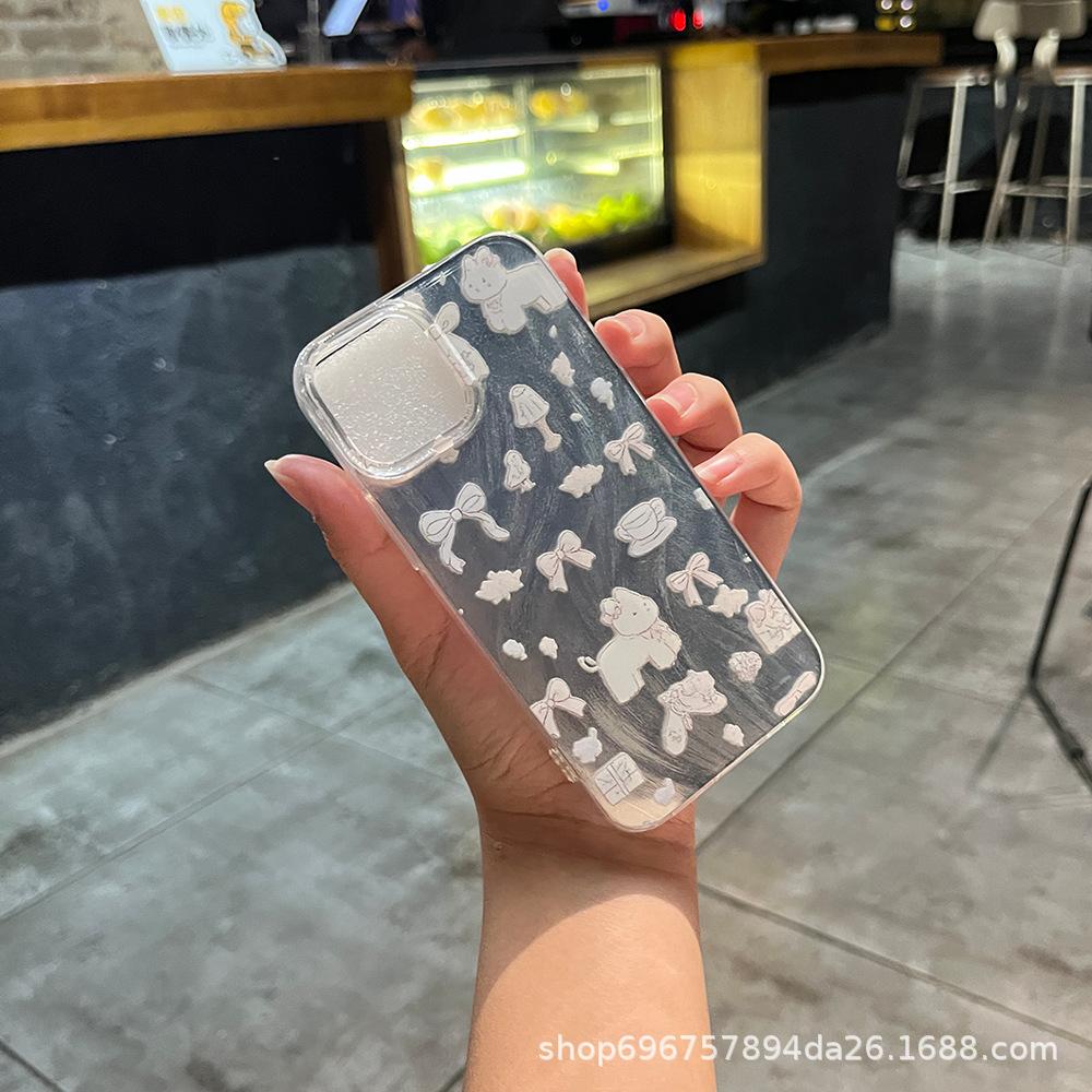 Стиль марли Яблоко 17 Pro Max, iPhone 15, 14 Свежий милый, 13 Рождественская елка Чехол для телефона