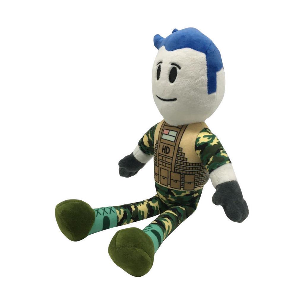 Плюшевая игрушка Roblox в военном стиле, мягкая кукла-персонаж игры, мультяшная модель для фанатов игр, подарок на день рождения, декор для комнаты