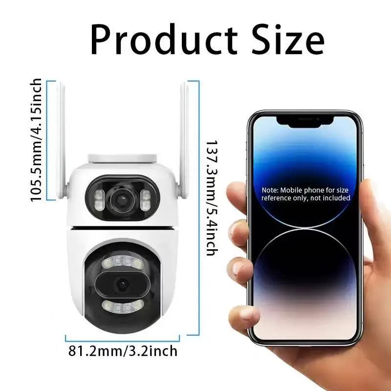 ICSee Двухобъективная HD WiFi Умная Камера, 360° Полноцветное Ночное Видение, Система Безопасности