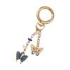 Elegant Floral Letter Keychain for Handbags Backpacks and Keys Sturdy Alloy Enamel Letter Charm Jewelry Accessory
