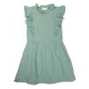 Мятно-зеленое платье с рюшами и пуговицами спереди Детское