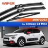 Для Citroen C3 MK3 SX SY 2016- 2017 2018 Передние и задние щетки стеклоочистителя Щетки для лобового стекла 26"+16"+12"