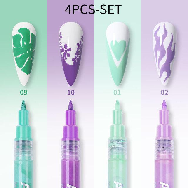 Ручка для граффити для ногтей, 3D-ручка для рисования, ручка-точка для ногтей, акриловая краска-маркер