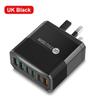 55W 6 Ports USB Charger Type C Fast Charge Phone Charger Power Adapter for IPhone Samsung Xiaomi Huawei EU/US/UK/KR Wall Charger