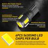 10 шт. W5W 168 T10 Светодиодная лампа заднего хода Canbus Free Error LED Bulb 10-SMD Автомобильная Новая