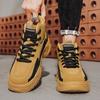 Мужские ботинки мартин 2024 осень и зима британский стиль высокие берцы не могут быть плохими, мужские повседневные ботинки большого желтого цвета на средней высоте, увеличивающие рост тоже