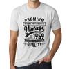 Homme Graphique 1959 Aged To Perfection T-Shirt - Cadeau Danniversaire Pour 60 Ans