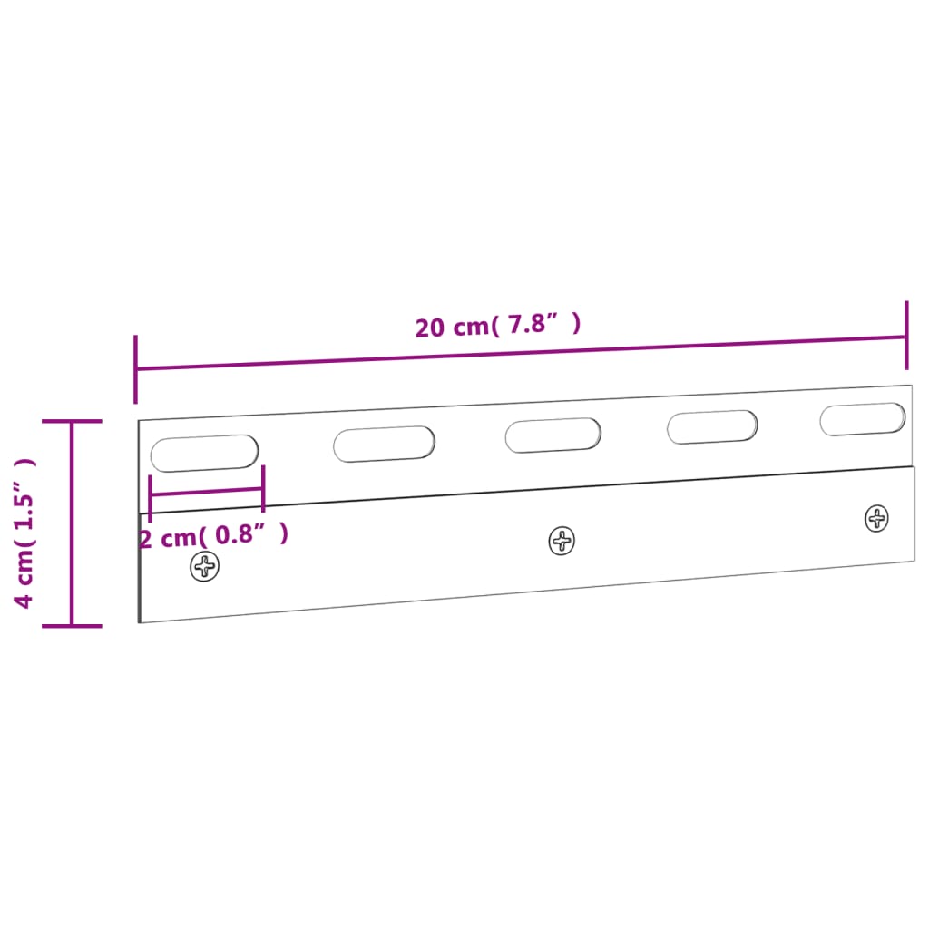 Clamp Strips 6 pcs Silver 20 cm Stainless Steel