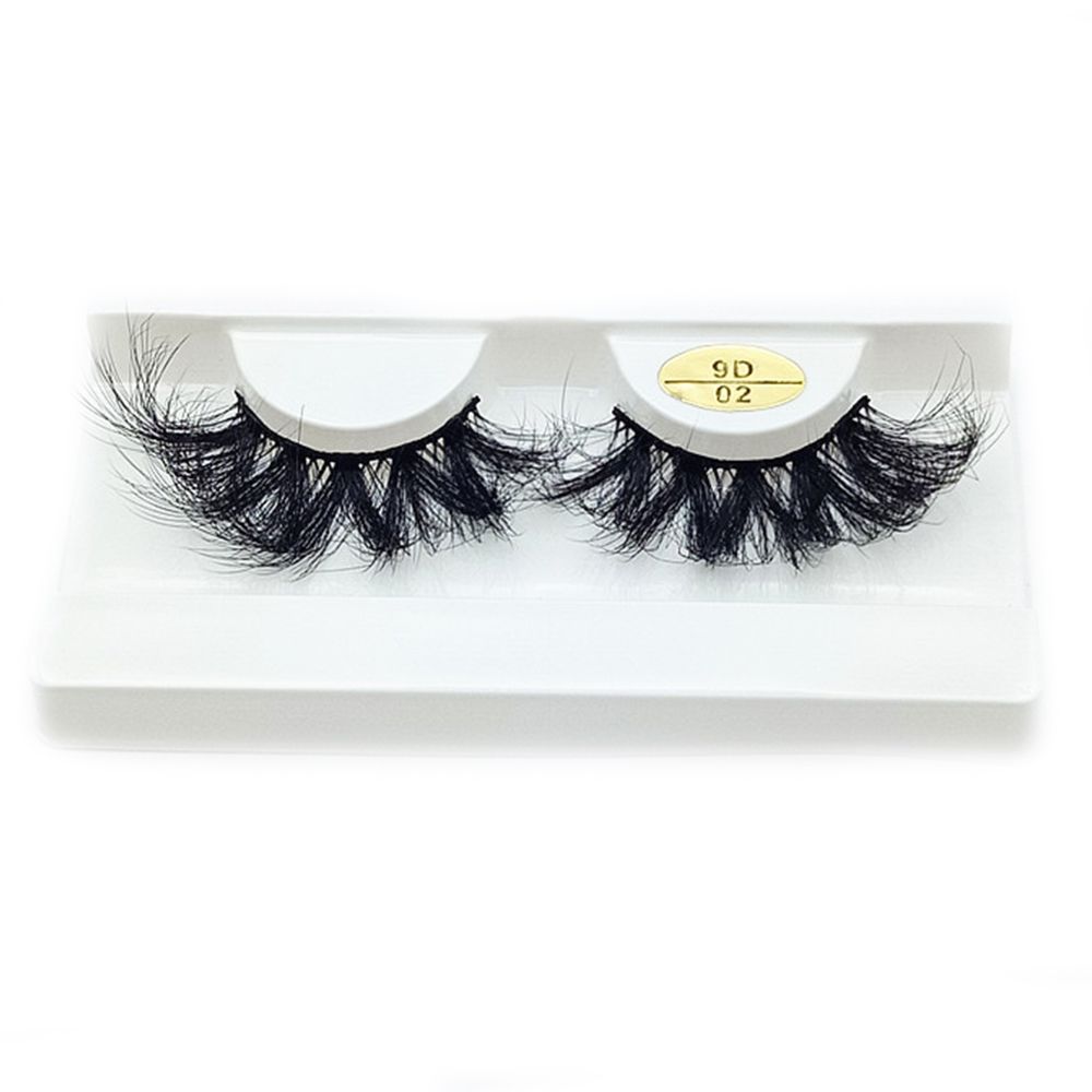 Fluffy Handmade Craft False Eyelashes Wispy Fluffy Eye Lashes 9D Faux Mink Eyelashes Extension