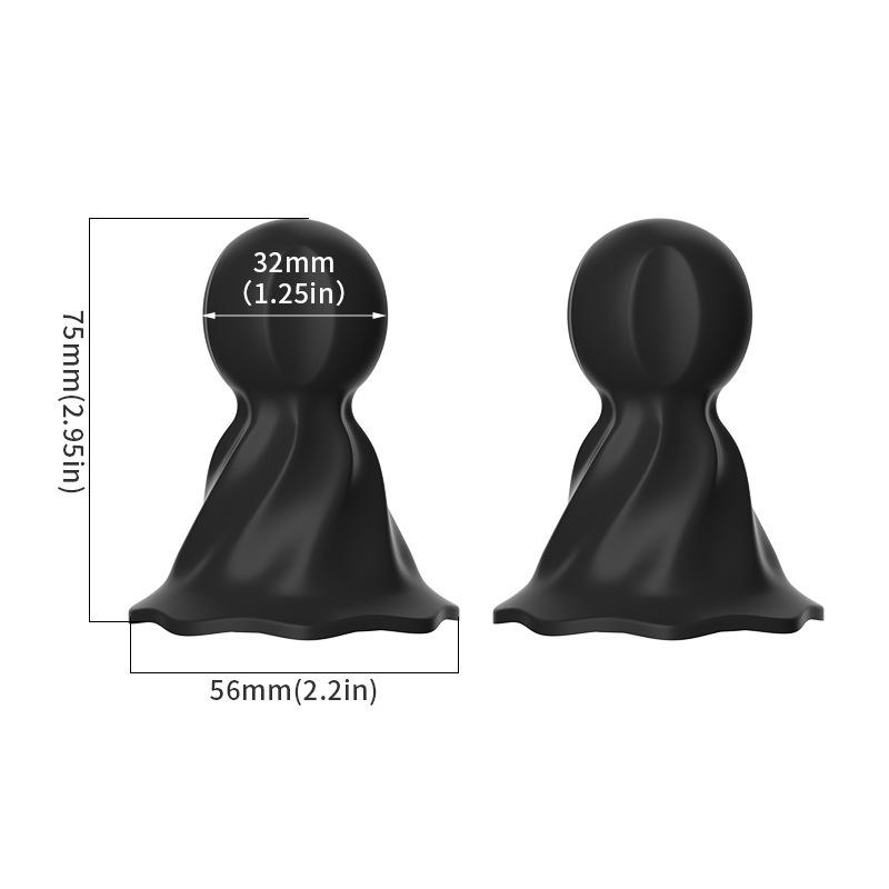 1Pair Silicone Nipple Clamps with Strong Suction Cup Nipple Inversion Corrector Sex Toy for Adult Breast Pump Chest Massager 18+