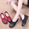 Spring New Cloth Shoes Women's Single Shoes Non-slip One Pedal Middle-aged and Elderly