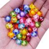80Pcs DIY For Sandwich Loose Beads 8/10mm Jewelry Making Candy Color Necklace Bracelet Pendant