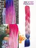 24inch Synthetic Braiding Hair Mix Tinsel Glitter Tricolor Synthetic Hair Extensions Jumbo Braids 1pc