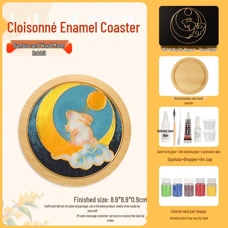 Набор для изготовления подставок в технике перегородчатой эмали: Цзинтайлань без волочения проволоки, в китайском стиле, командное мероприятие ручной работы