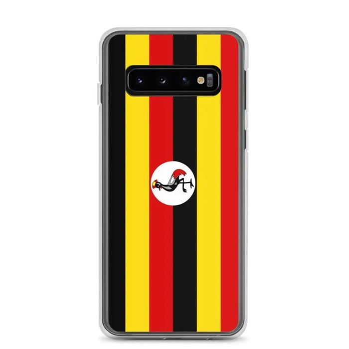 Coque Téléphone - Samsung - Galaxy S10 - Drapeau Ouganda - Souple - Multicolore