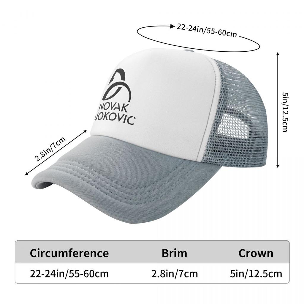 Summer Sun Hats for Tennis Player Novak Djokovic Logo Accessories Merch Baseball Cap Top Empty Sunscreen Hat Adjustable