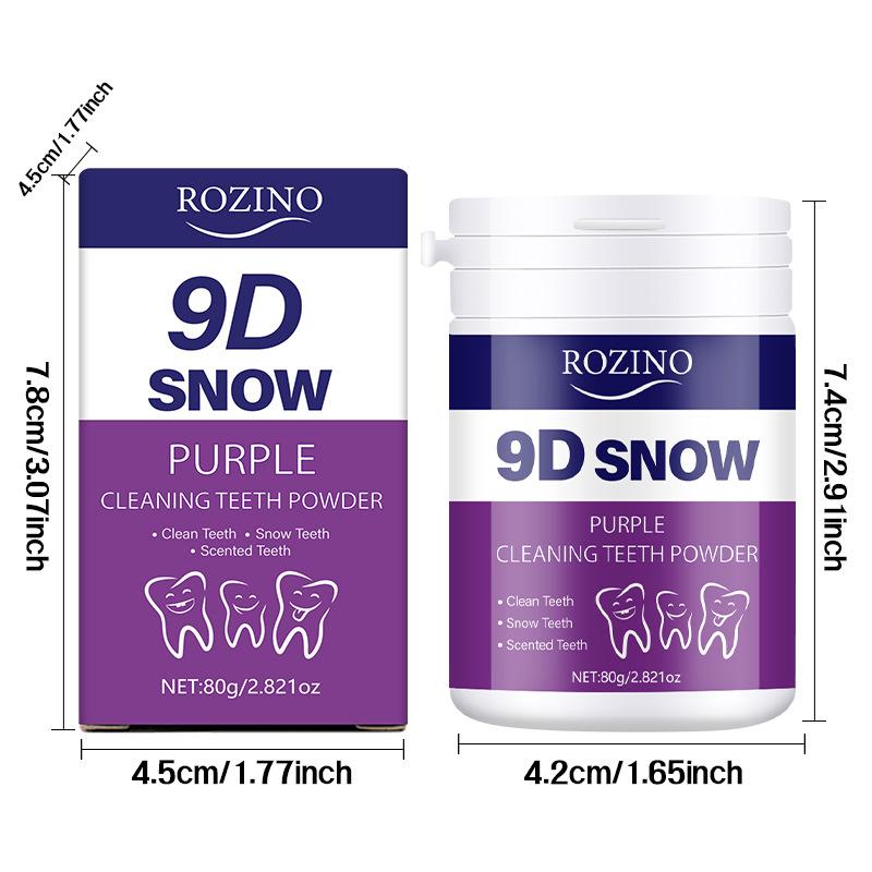 9D White Teeth Whitening Powder Instant Brightening Stain Removal Enamel Safe Fresh Breath Tooth Deep Cleaning Powder