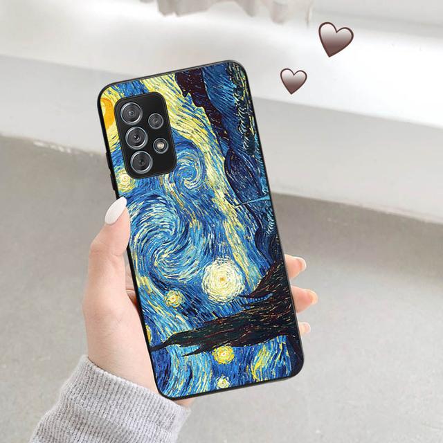 Van Gogh Oil Starry Night Phone Case For Samsung A73 A53 A33 A13 A23 A22 A52 A72 A32 A42 A71 A51 A41 A31 A21s A12 A11 S9 Cover