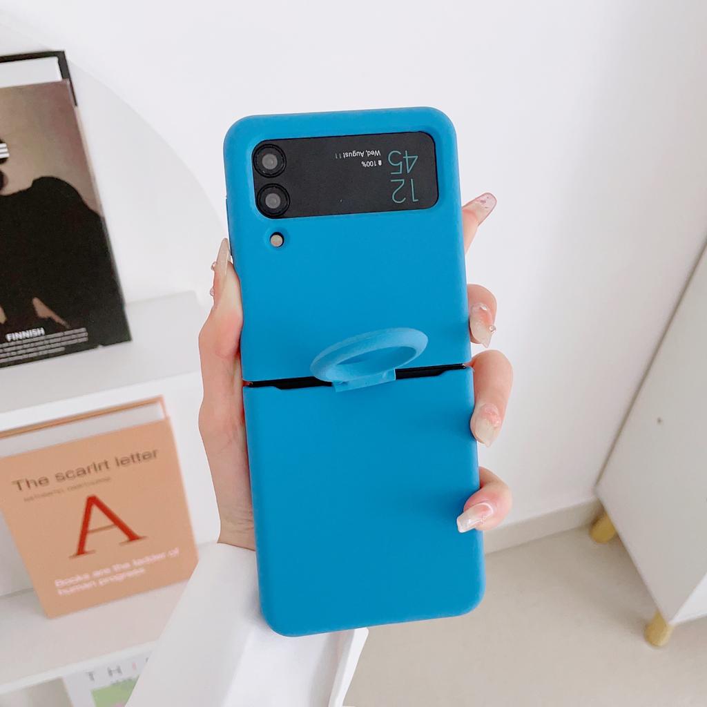 Чехол-держатель из жидкого силикона для Samsung Galaxy Z Flip 3 4 5G Flip4 Flip3 Flip2 Flip1 Складной модный чехол с полной защитой