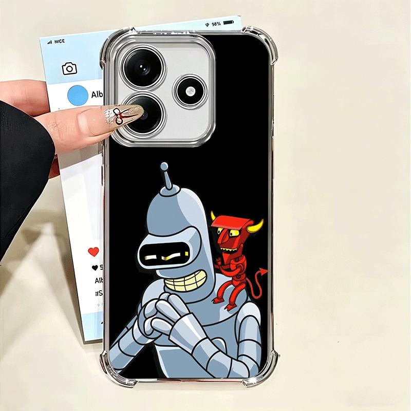 Мультяшный Забавный F-Футурама Мягкий Чехол Для Телефона Для Xiaomi Poco X7 X8 Pro Max X6 X5 X3 F8 Ultra F7 M8 M7 M5S Redmi 15C 15A 15 14C 13C