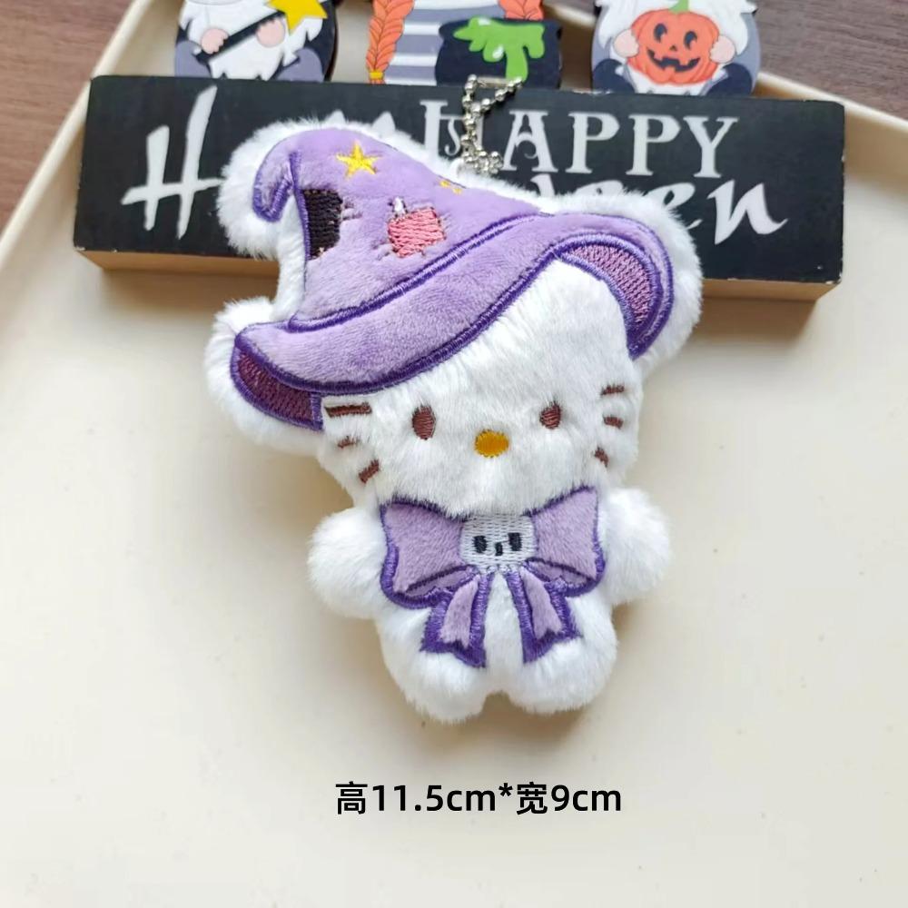 Hellokitty Halloween Dolls Cinnamoroll Kuromi Kawaii Ghost Plush Toys Key Pendant Bag Accessories Birthday Gifts Halloween Toys