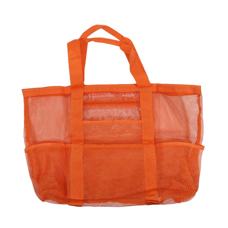 Пляжные сумки для женщин, летние, для путешествий, сетчатая сумка-тоут с большим внутренним карманом, песозащитная, плетеная, на плечо, ручная сумка