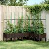 Plant Pot with Trellis Brown 160 x 120 x 142.5 cm PP