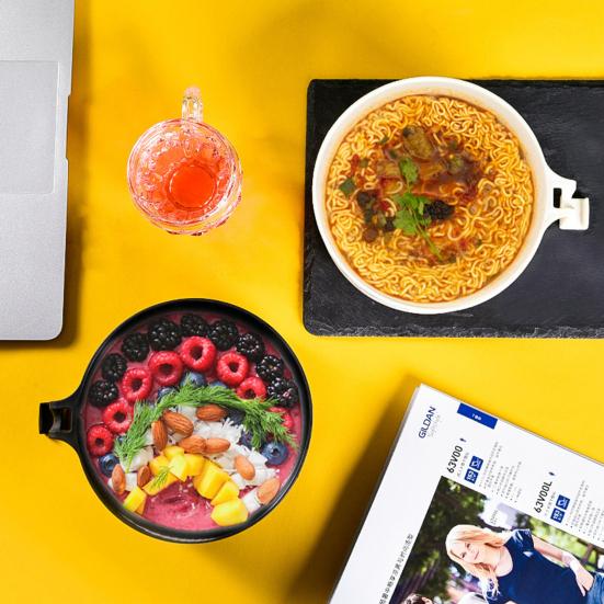 1 Set Rice Bowl Drainage Design Kitchen Accessories Leak-proof Salad Ramen Bowl with Chopsticks Fork Spoon Modern Eat Food BPA Free