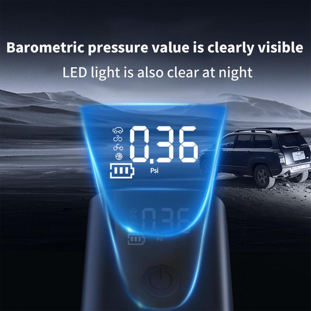 Воздушный насос для автомобильных шин Перезаряжаемый воздушный насос Портативный насос для накачивания шин Насос для накачивания шин Воздушный компрессор для дома и семьи