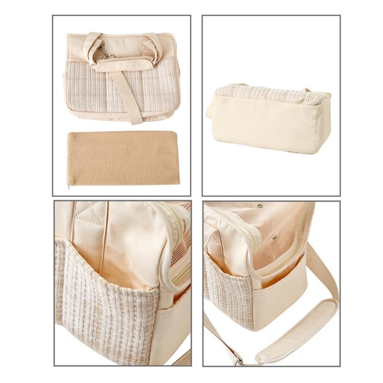 2024 New Design Cotton Polyester Breathable Carrying 5 kg Pet Cats Dog Out Portable Soft Pad Tote Shoulder Bag
