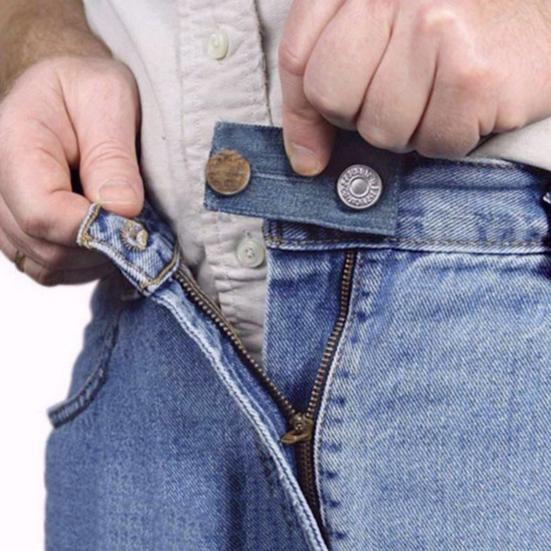 Lightweight Denim Waist-Lengthening Widely Compatible Pure Color Belt Extension Buckle Pants Accessories Waist