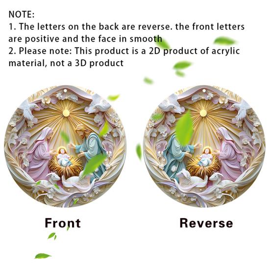 1 шт/2 шт украшения для рождественской сцены рождение Иисуса акриловые подвесные украшения святые религиозные подарки для христианской рождественской елки декор