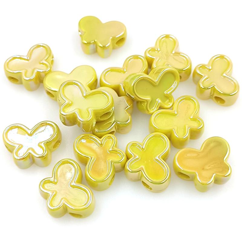 High Quality Acrylic Necklace Handmade Materials Jewelry Accessories DIY UV Dazzle Butterfly Loose Beads 5Pcs Fashion Bracelet