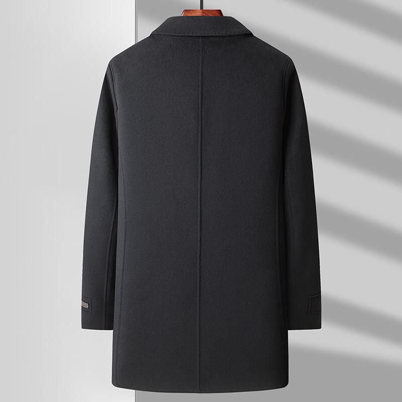 FAPAI Men's Merino Wool Down-Lined Overcoat