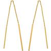 [R5720] - Artisanal Gold-plated Earrings 'Choreography' - Sticks 30x1 Mm