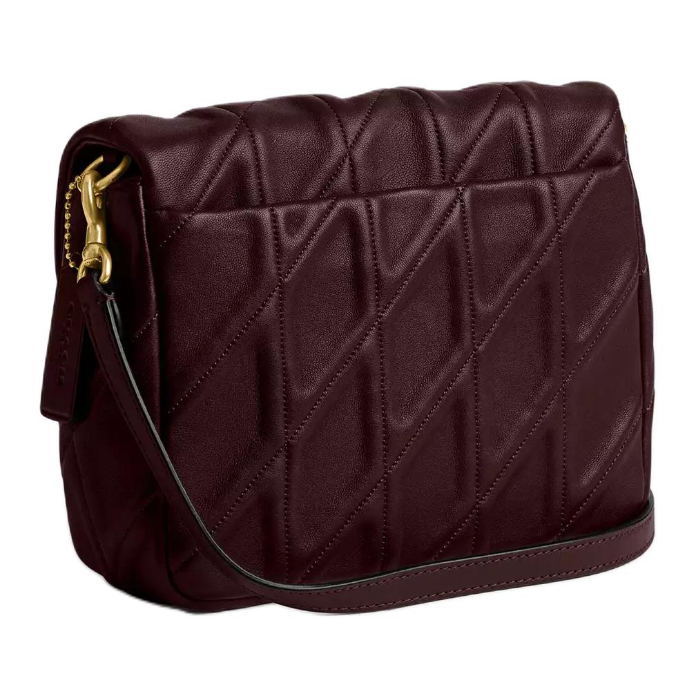 Coach Tabby 20 Metal Logo Clasp Closure Napa Leather Crossbody Shoulder Bag Small Women bags Merlot CW629-B4MER