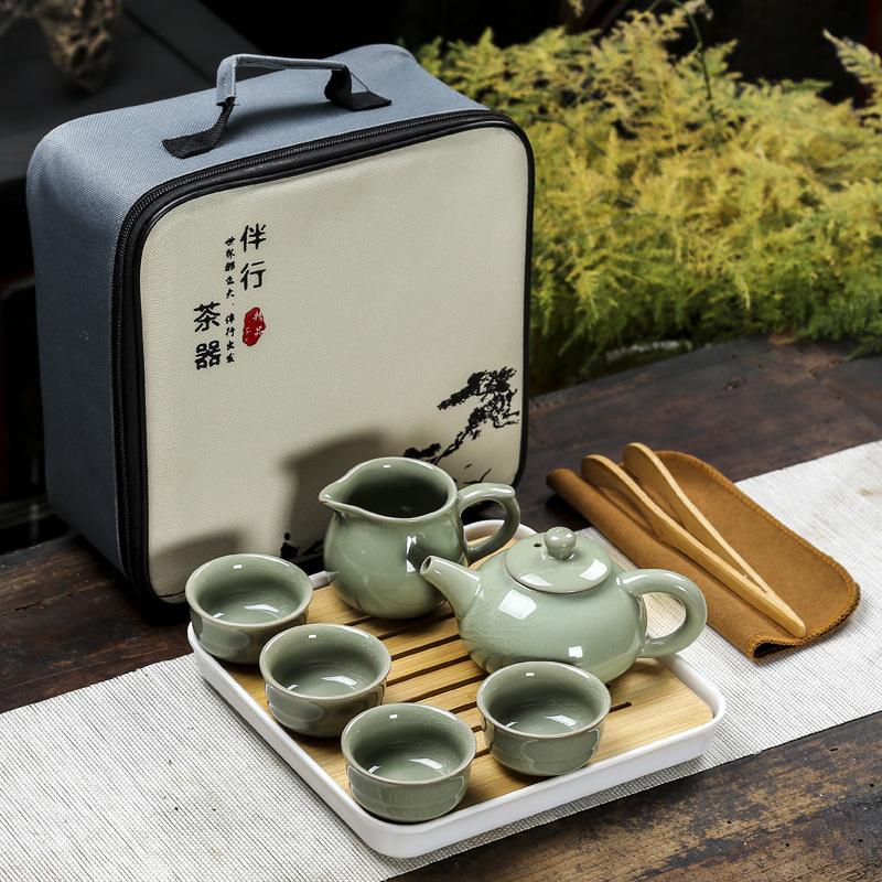 Портативный дорожный чайный набор Бытовой простой чайник с ручкой Портативный чайный набор Подарки для ежегодного собрания компании