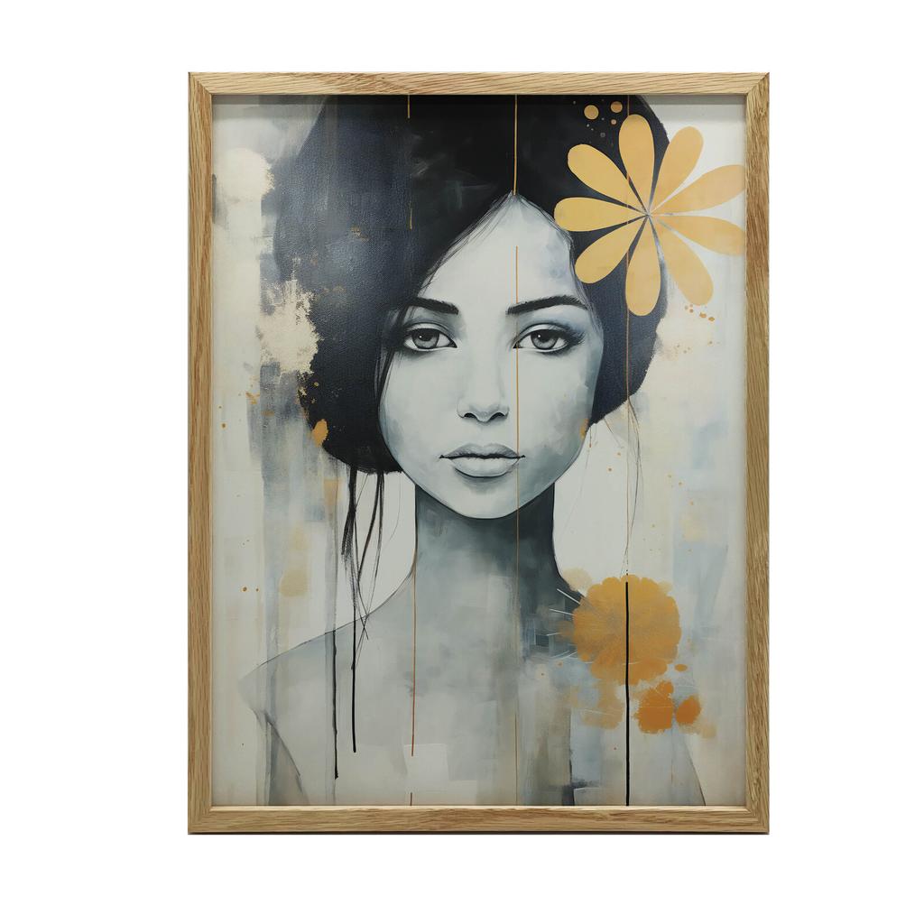 Kobieta Z Kwiatem We Włosach Kobieta Z Kwiatem We Włosach, 40X50 Cm, Bez Ramy, Papier Matowy 230 Gsm